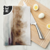 Minimalistisch Abstract patroon van natuurlijke Wa Theedoek (Quarter Fold)