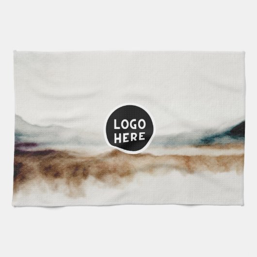 Minimalistisch Abstract patroon van natuurlijke Wa Theedoek (Horizontaal)