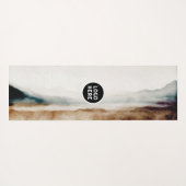 Minimalistisch Abstract patroon van natuurlijke Wa Yogamat (Achterkant (horizontaal))