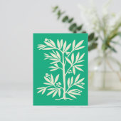 Minimalistisch Abstract Plant silhouet Briefkaart (Staand voorkant)