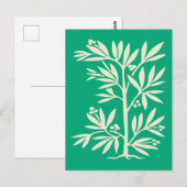Minimalistisch Abstract Plant silhouet Briefkaart (Voorkant / Achterkant)