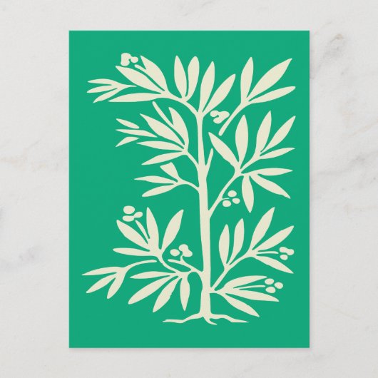 Minimalistisch Abstract Plant silhouet Briefkaart (Voorkant)
