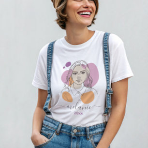 minimalistisch abstract portretgebruik t-shirt