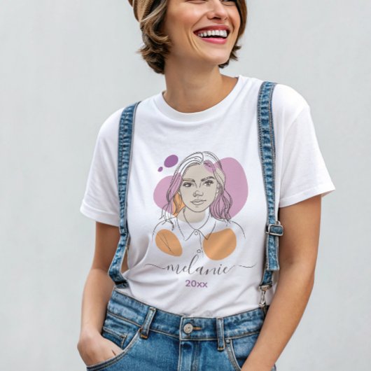 minimalistisch abstract portretgebruik t-shirt