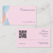 Minimalistisch abstract QR code pastel Visitekaart Visitekaartje (Voorkant / Achterkant)