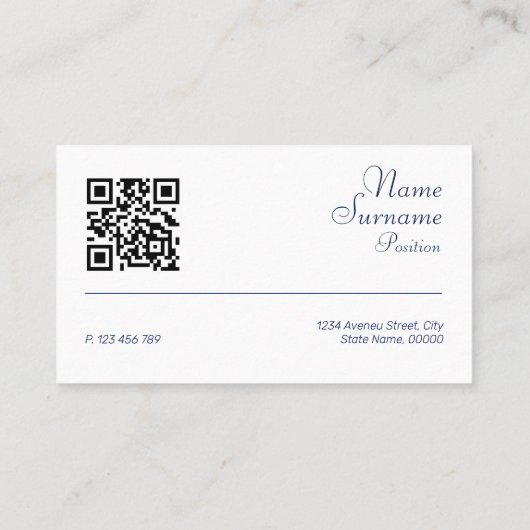 Minimalistisch abstract QR code pastel Visitekaart Visitekaartje (Achterkant)