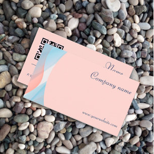 Minimalistisch abstract QR code pastel Visitekaart Visitekaartje