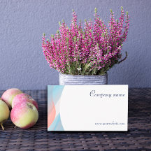 Minimalistisch abstract QR code pastel Visitekaart