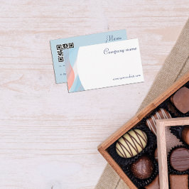 Minimalistisch abstract QR code pastel Visitekaart Visitekaartje