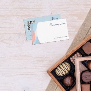 Minimalistisch abstract QR code pastel Visitekaart Visitekaartje