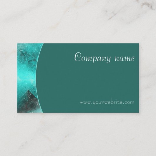 Minimalistisch abstract QR diepgroen Visitekaartje (Voorkant)