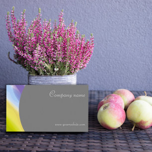 Minimalistisch abstract QR grijs lavendel Visiteka Visitekaartje