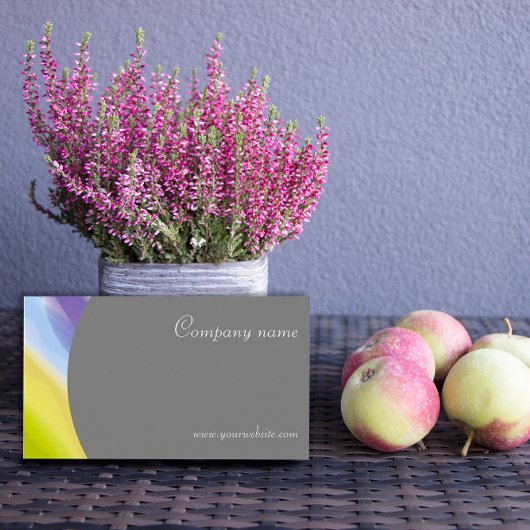 Minimalistisch abstract QR grijs lavendel Visiteka Visitekaartje