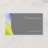 Minimalistisch abstract QR grijs lavendel Visiteka Visitekaartje (Voorkant)