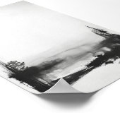 Minimalistisch Abstract schilderen in zwart-wit Poster (Hoek)
