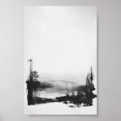 Minimalistisch Abstract schilderen in zwart-wit Poster (Voorkant)