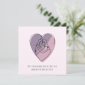 Minimalistisch Abstract silhouet van lesbisch paar Feestdagenkaart (Staand voorkant)