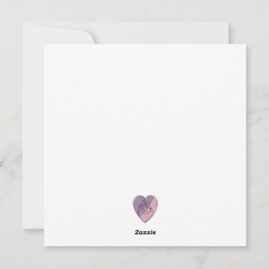 Minimalistisch Abstract silhouet van lesbisch paar Feestdagenkaart (Achterkant)