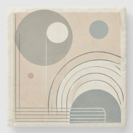 Minimalistisch Abstract stenen Onderzetter