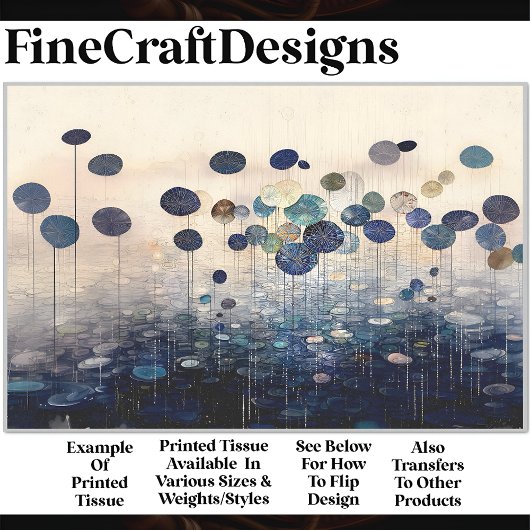 Minimalistisch Abstract van Lily Pond S2 Decoupage Tissuepapier