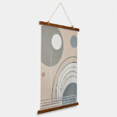 Minimalistisch Abstract wandtapijt met houten bove Hangend Wandkleed (Gebogen)