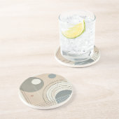 Minimalistisch Abstract zandsteen Onderzetter (Zijkant)