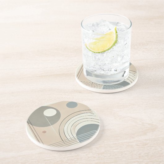 Minimalistisch Abstract zandsteen Onderzetter (Zijkant)