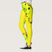 Minimalistisch Abstract zwart geel Leggings (Links)