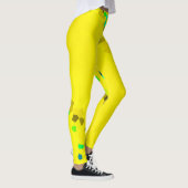 Minimalistisch Abstract zwart geel Leggings (Rechts)
