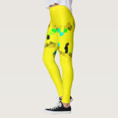 Minimalistisch Abstract zwart geel Leggings (Links)