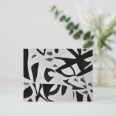 Minimalistisch abstract zwart-wit briefkaart (Staand voorkant)