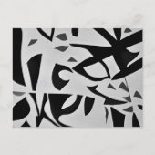 Minimalistisch abstract zwart-wit briefkaart (Voorkant)