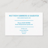 Minimalistisch Abstract zwembad Water rimpelt Ocea Visitekaartje (Achterkant)