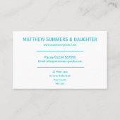 Minimalistisch Abstract zwembad Water rimpelt Ocea Visitekaartje (Achterkant)