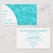 Minimalistisch Abstract zwembad Water rimpelt Ocea Visitekaartje (Voorkant / Achterkant)