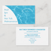 Minimalistisch Abstract zwembad Water Ripples US Visitekaartje (Voorkant / Achterkant)