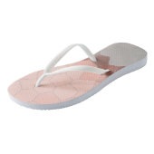 Minimalistisch Abstracte kunstpaasroze cellen Teenslippers (Schuin)