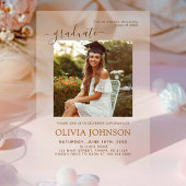 Minimalistisch Acryl Afstuderen Fotoklasse van 202 Acryl Uitnodigingen