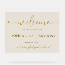 Minimalistisch Acryl Huwelijk Welkom Teken