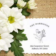 Minimalistisch adres Botanische Wildbloemen Bouque