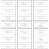 Minimalistisch Adresetiket van de Silver Wedding Sticker (Voorkant)