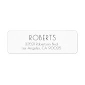 Minimalistisch adreslabel etiket (Voorkant)