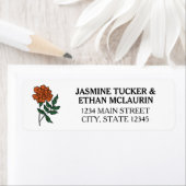 Minimalistisch adreslabel Marigold Etiket (Insitu)