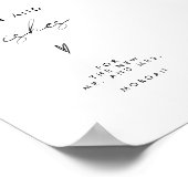 Minimalistisch advies en wensen Huwelijk Tafelbord Poster (Hoek)