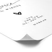 Minimalistisch advies en wensen Trouwtafel Teken Poster (Hoek)