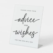 Minimalistisch advies en wenst voetafdruk reclamebord met voetstuk (Voorkant)