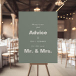 Minimalistisch advies over groene weddenschappen e poster<br><div class="desc">Dit minimalistische groene trouwadvies en wensen poster goed voor een rustige bruiloft. Het ontwerp kenmerkt een mooie doopvont in een groene achtergrond om uw gebeurtenis te belichamen.</div>