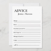 Minimalistisch advies voor de bruid kaart (Voorkant)