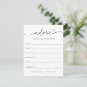 Minimalistisch advies voor de Ouders Baby shower K Kaart (Staand voorkant)