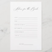 Minimalistisch advies voor het bruid Vrijgezellenf (Voorkant)